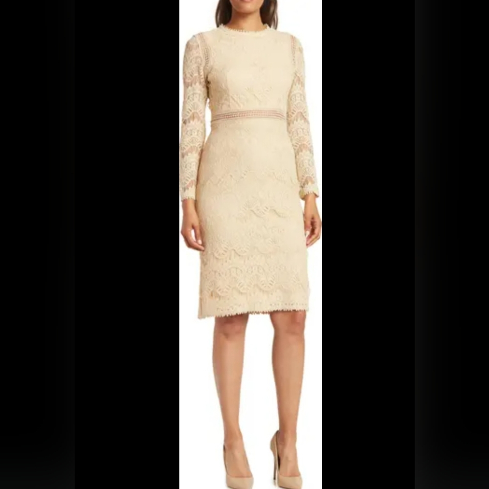 Love by Design Lace Long Sleeve Midi Dress